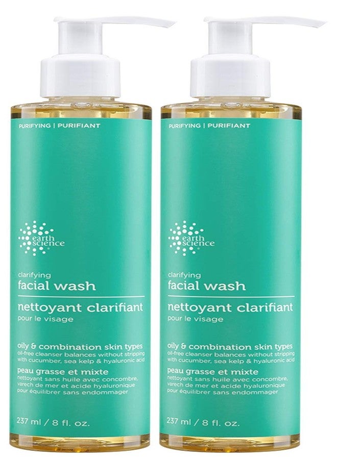 EARTH SCIENCE - Gentle Clarifying Facial Wash For Oily, Combination Skin Types (2pk, 8 fl. oz.) - Image 1